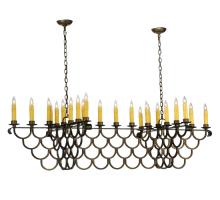 2nd Avenue Designs White 116731 - 71"L Picadilly 23 LT Oblong Chandelier