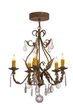 2nd Avenue Designs White 159601 - 24"W French Elegance 5 LT Chandelier