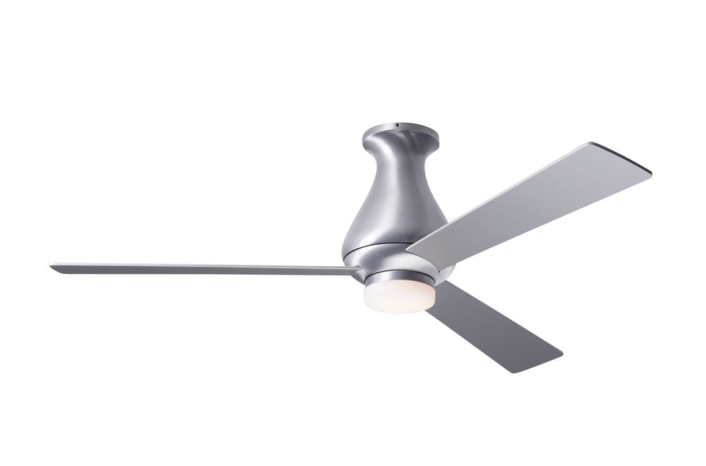 Altus Flush Fan; Brushed Aluminum Finish; 42" Aluminum Blades; 17W LED