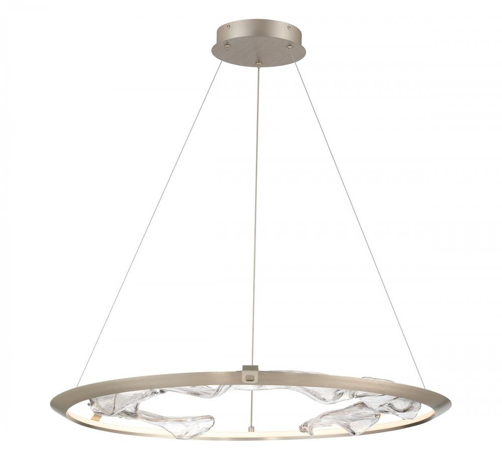 Nettuno, Large LED Chandelier, Metallic Brushed Champagne