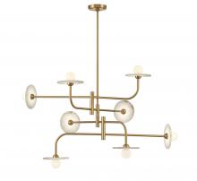 Lib & Co. US 12052-037 - Teramo, 8 Light LED Chandelier, Brushed Brass