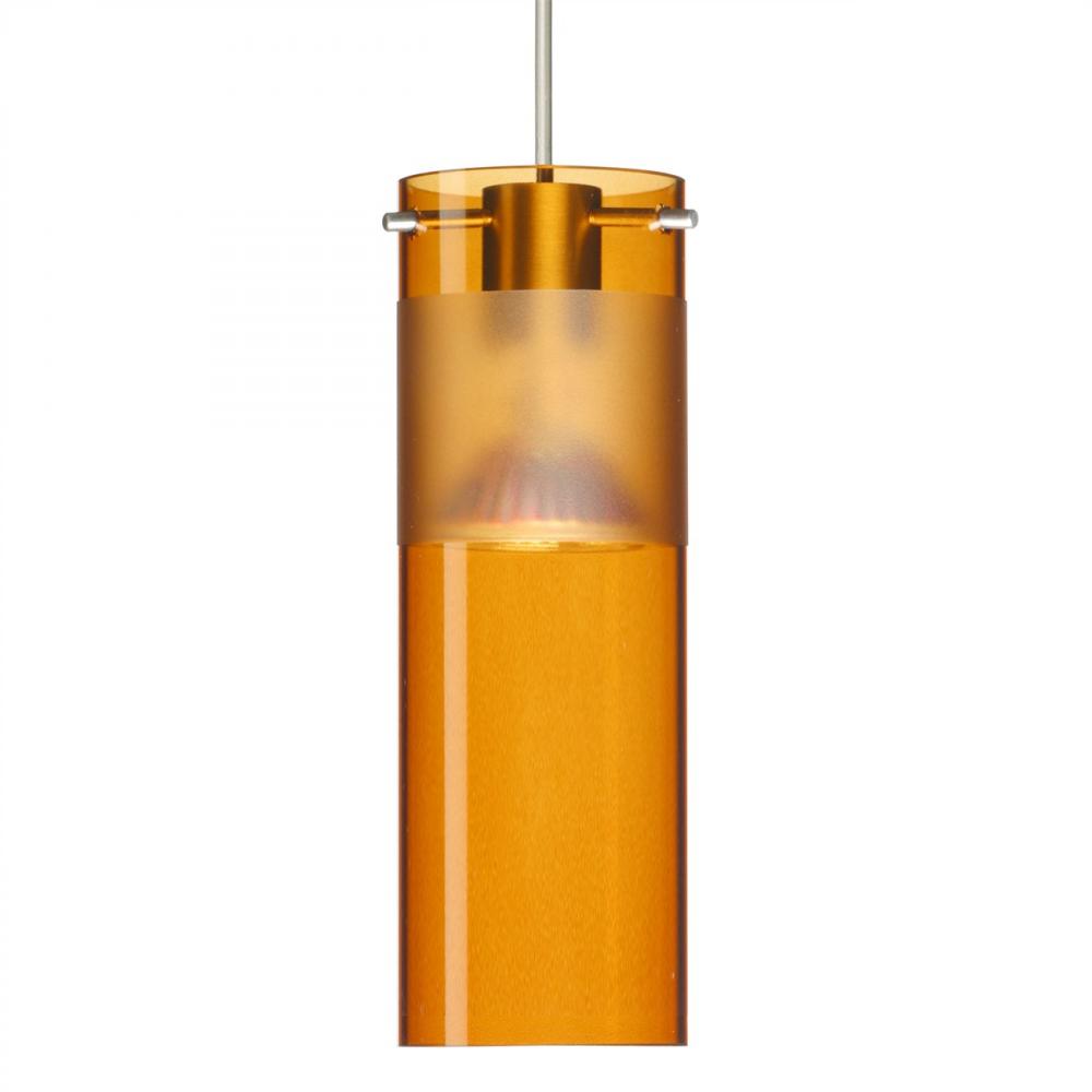 Besa, Scope 7 Cord Pendant, Armagnac/Frost, Satin Nickel Finish, 1x5W LED