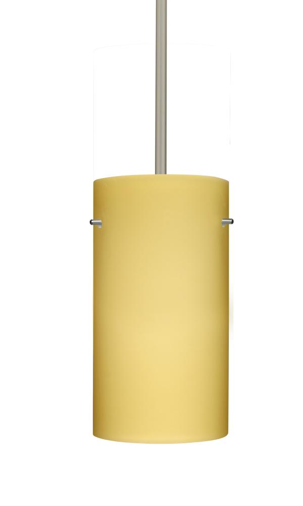 Besa Tondo 12 LED Pendant Vanilla Matte Satin Nickel 1x10W GU24 LED