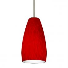 Besa Lighting 1BC-1509RC-LED-SN - Besa Chrissy Pendant Satin Nickel Red Cloud 1x9W LED