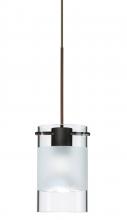 Besa Lighting 1XC-6524EC-LED-BR - Besa Pendant Scope 4 Bronze Clear/Frost 1x5W LED MR16