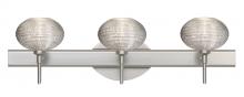 Besa Lighting 3SW-5612GL-SN - Besa Wall Lasso Satin Nickel Glitter 3x40W G9