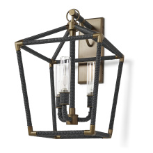 Palecek 2196-10 - HOLLISTER OUTDOOR SCONCE LARGE BLACK
