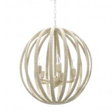 Palecek 2409-79 - MADERA COCO CHANDELIER WHITE