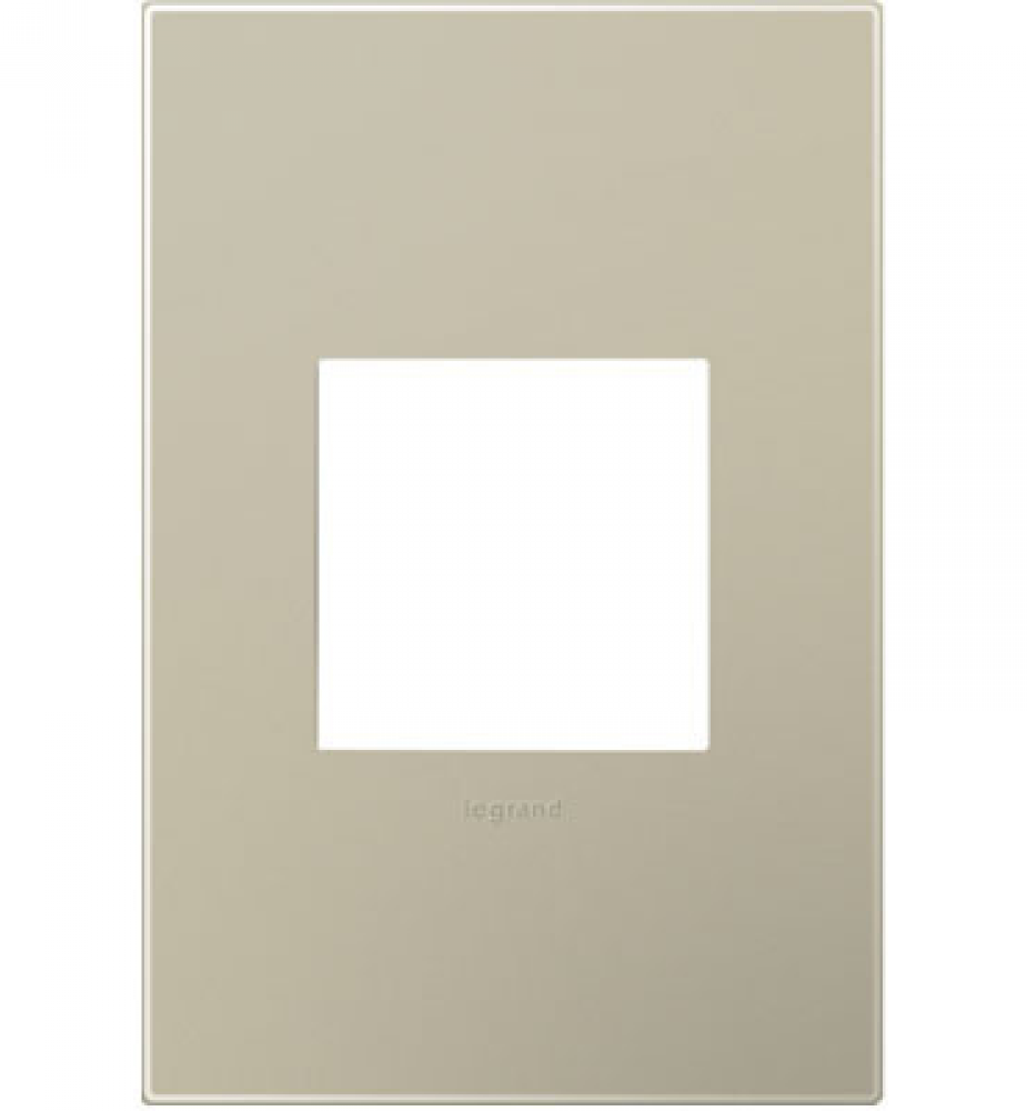 adorne Titanium One-Gang Screwless Wall Plate with Microban