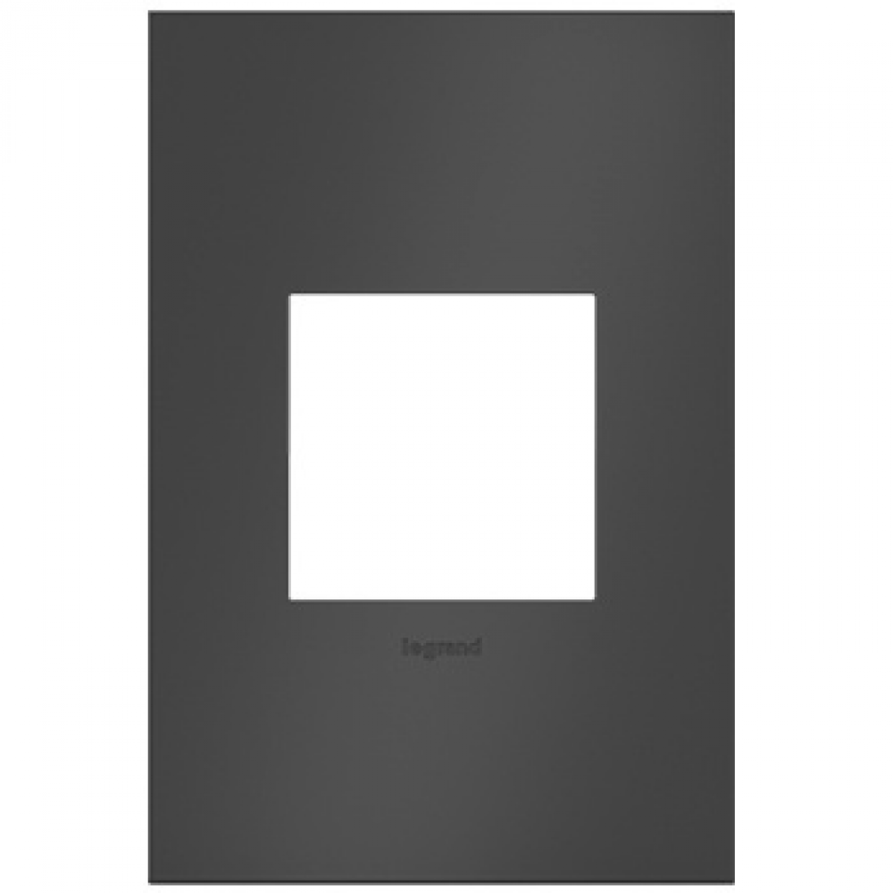 adorne Satin Black One-Gang Screwless Wall Plate