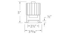 WAC US R2RD1T-WTWA-BK - Volta 2" Round Shallow Regressed Downlight Trim