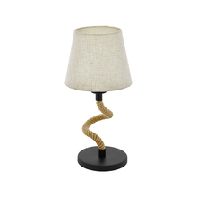 Eglo 43199A - 1 LT Table Lamp w/ Black Finish, Rope Body &  Brown Shade