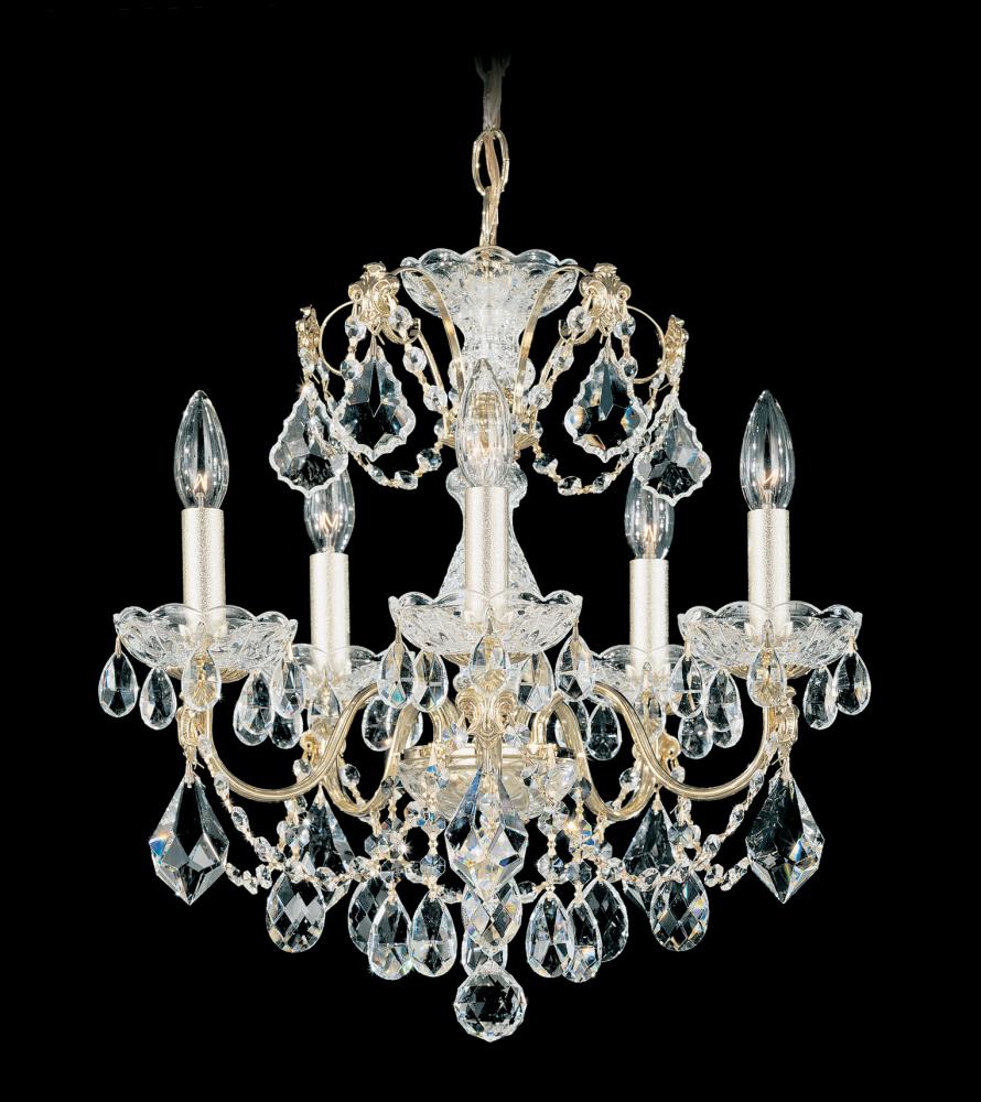 Century 5 Light 120V Chandelier in French Gold with Heritage Handcut Crystal