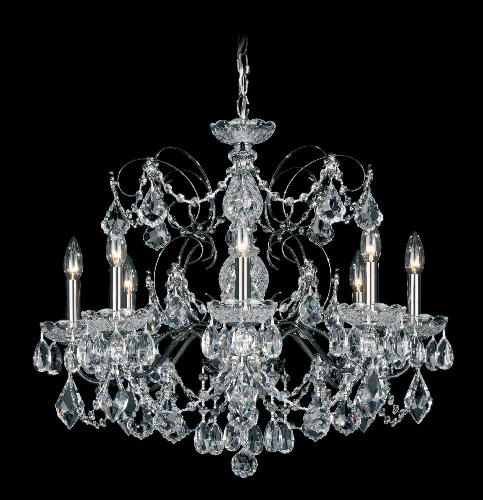 Century 8 Light 120V Chandelier in Aurelia with Heritage Handcut Crystal