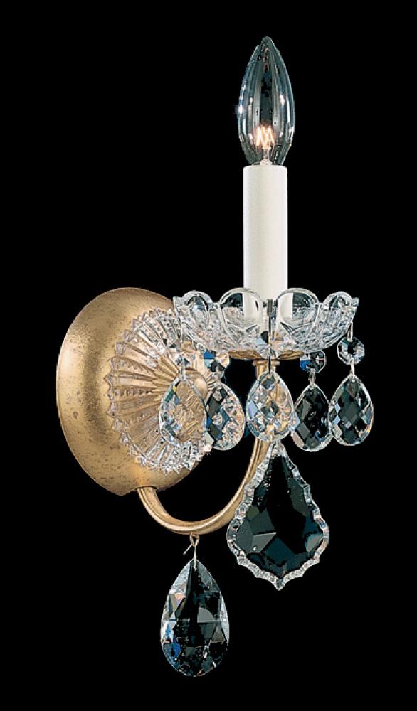 New Orleans 1 Light 120V Wall Sconce in Heirloom Gold with Clear Crystals from Swarovski