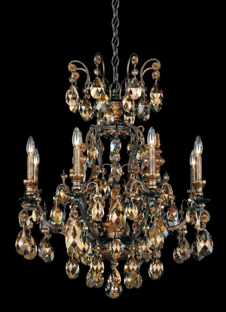 Renaissance 9 Light 120V Chandelier in Heirloom Gold with Heritage Handcut Crystal