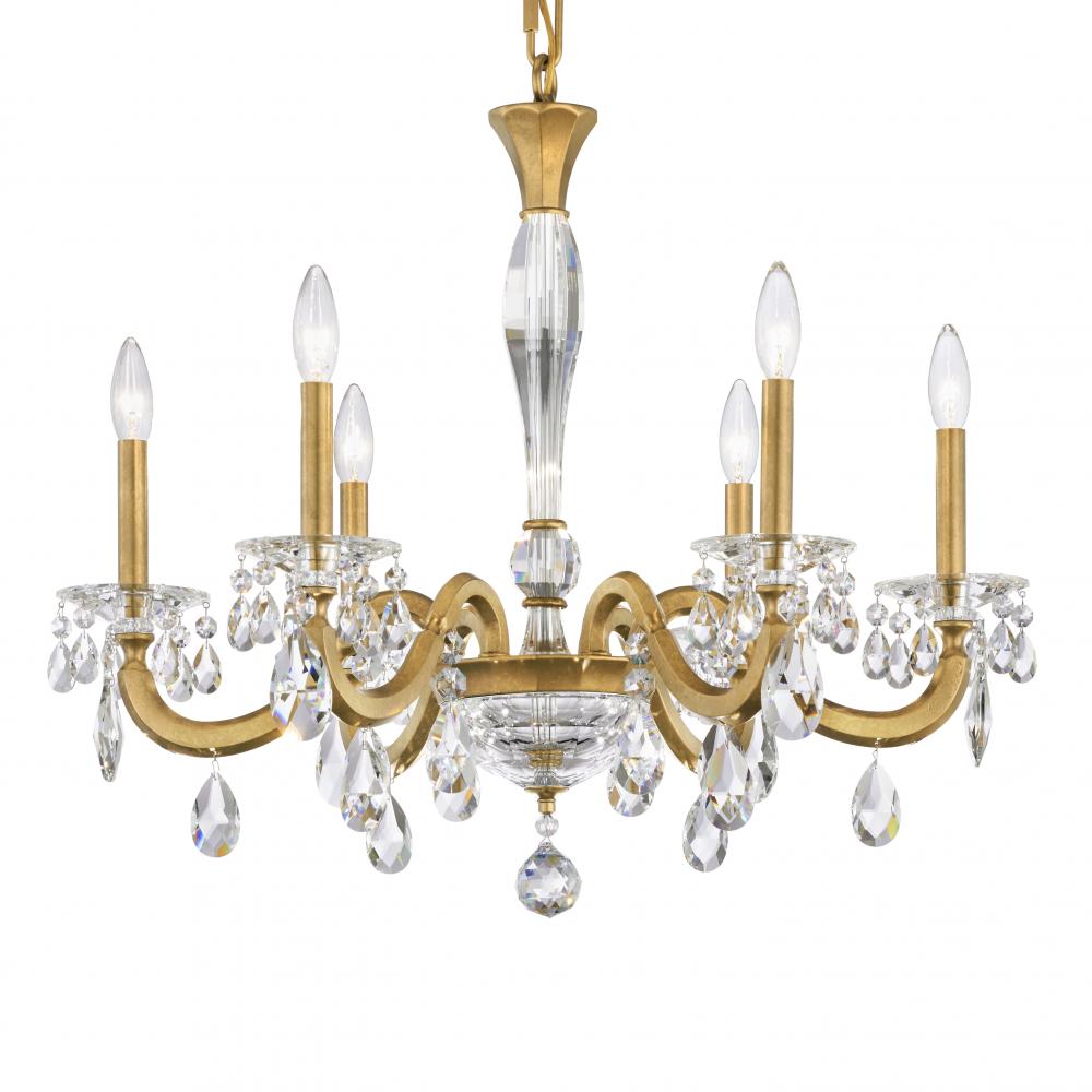 San Marco 6 Light 120V Chandelier in Heirloom Gold with Radiance Crystal