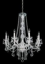 Schonbek 1870 1305-40H - Arlington 8 Light 120V Chandelier in Polished Silver with Heritage Handcut Crystal