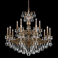 Schonbek 1870 5685-22H - Milano 15 Light 120V Chandelier in Heirloom Gold with Heritage Handcut Crystal