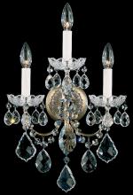 Schonbek 1870 3652-23H - New Orleans 3 Light 120V Wall Sconce in Etruscan Gold with Heritage Handcut Crystal