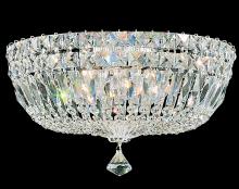 Schonbek 1870 5893-40O - Petit Crystal Deluxe 5 Light 120V Semi-Flush Mount in Polished Silver with Optic Crystal