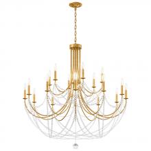 Schonbek 1870 RJ1018N-22O - Verdana 18 Light 120V Chandelier in Heirloom Gold with Optic Crystal