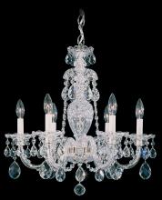 Schonbek 1870 2994-211R - Sterling 6 Light 120V Chandelier in Aurelia with Heritage Handcut Crystal