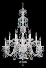 Schonbek 1870 2997-40H - Sterling 12 Light 120V Chandelier in Polished Silver with Heritage Handcut Crystal