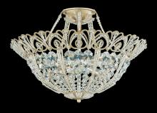 Schonbek 1870 9843-48R - Rivendell 9 Light 120V Semi-Flush Mount in Antique Silver with Radiance Crystal