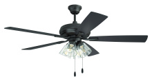 Craftmade ECF104CBZ5-CBZWLN - 52" Ceiling Fan w/Blades, 4 Clear Glass LED Lights
