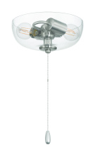 Craftmade LK2601-2L-BNK - 2 Light Kit 6W Clear Bowl w/Clear A19 3000K Bulbs included