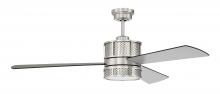 Craftmade MRN52BNK3 - Morrison 52" 3-Blade Ceiling Fan in Brushed Polished Nickel w/ Brushed Nickel/Flat Black Blades