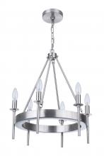 Craftmade 54326-BNK - Larrson 6 Light Chandelier in Brushed Polished Nickel