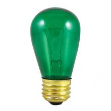 Bulbrite 701411 - 11W S14 SIGN TRANSPARENT GREEN E26 130V