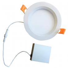 Bulbrite 773271 - 18W LED 8" RECESSED DOWNLIGHT W/ METAL JBOX & BAFFLE WHITE ROUND DIMMABLE 90CRI 3000K 120V