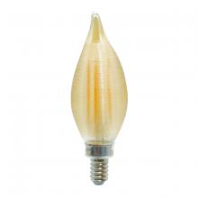 Bulbrite 776591 - 4W LED C11 2100K FILAMENT E12 AMBER SPUNLITE FULLY COMPATIBLE DIMMING