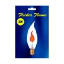 Bulbrite 480503 - 3W B10 FLICKER TORPEDO CLEAR E26 130V 1PK BLISTER