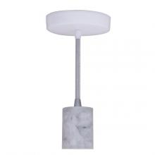 Bulbrite 810092 - PEND DIR WIRE NAT MARBLE SOCKET WHITE-SILV CORD