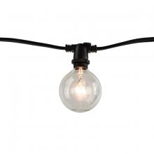 Bulbrite 810054 - 14' STRING LIGHT 10 SOCKETS KIT  BLACK W/11W G16 CLEAR 120V E12 LAMPS