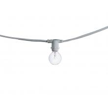 Bulbrite 810133 - 25' STRING LIGHT 15 SOCKETS KIT WHITE W/10W G12 WHITE E12 LAMPS
