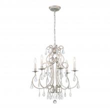 Crystorama 5016-OS-CL-S - Ashton 21.5'' Swarovski Strass Crystal Olde Silver Chandelier