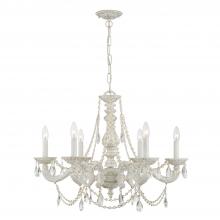 Crystorama 5026-AW-CL-S - Paris Market 28'' Swarovski Strass Crystal Antique White Chandelier