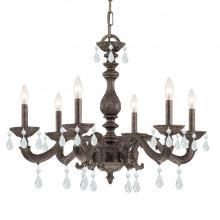 Crystorama 5036-VB-CL-S - Paris Market 6 Light Swarovski Strass Crystal Venetian Bronze Chandelier