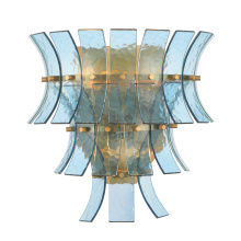 Crystorama ABI-2002-AG-BL - Abigail 15'' Aged Brass Sconce