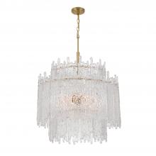 Crystorama ACK-928-AG - Libby Langdon Ackerly 23.5'' Aged Brass Chandelier
