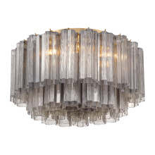 Crystorama ADD-321-AG-SM - Addis 22.25'' Aged Brass Flush Mount