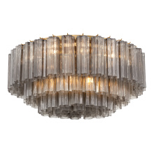 Crystorama ADD-331-AG-SM - Addis 32'' Aged Brass Flush Mount