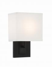 Crystorama BRE-A3632-BF - Brent 7'' Black Forged Sconce