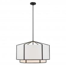 Crystorama CAR-9209-BK - Carlyn 28'' Black Chandelier