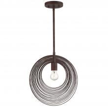 Crystorama DOR-B7701-FB - Doral 14'' Forged Bronze Pendant
